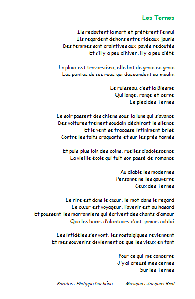 Les ternes