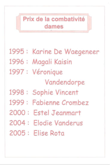 Prix de la combativite dames