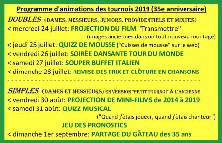 Programme 2019 35e
